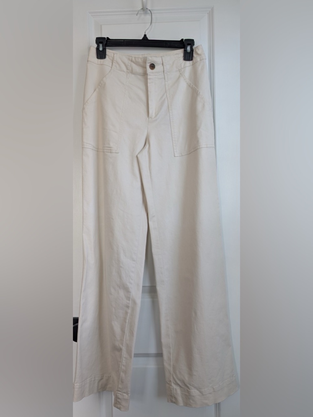 Nili Lotan x Target Khaki Wide Leg High Rise Pants Cream Size 2